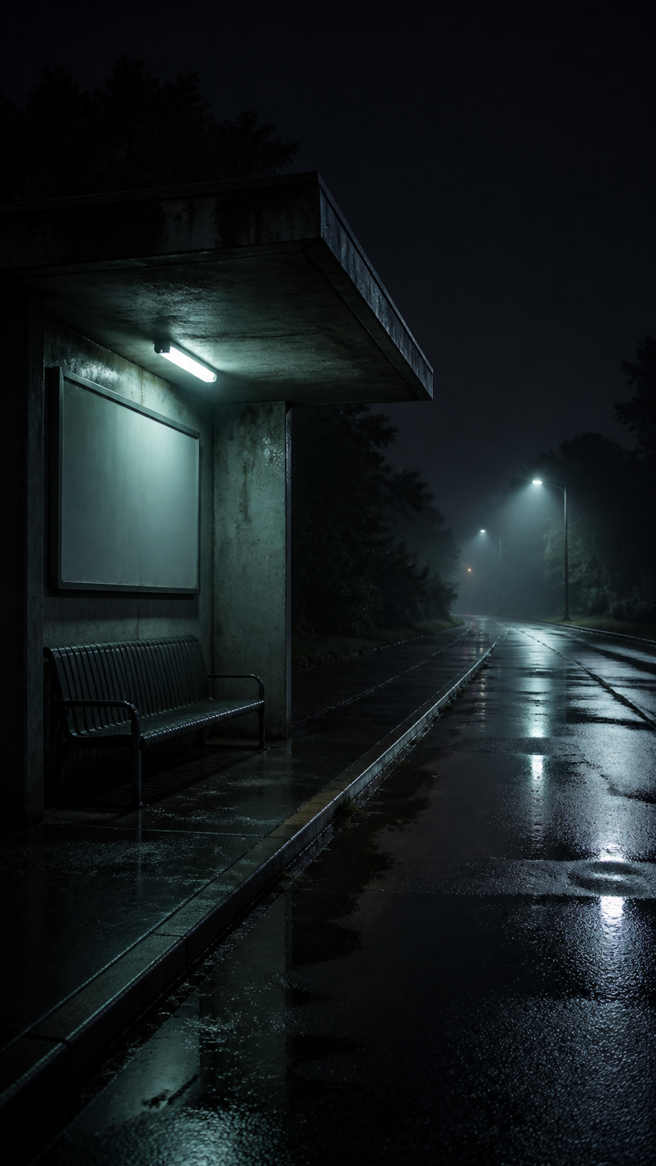 C002 雨夜站台空场景